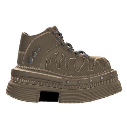 Beige Punk Retro Platform … - Right Shoe Accessory | Roblox