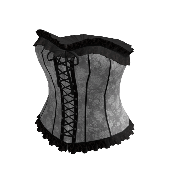 Floral Lace-Up Corset Top (White)