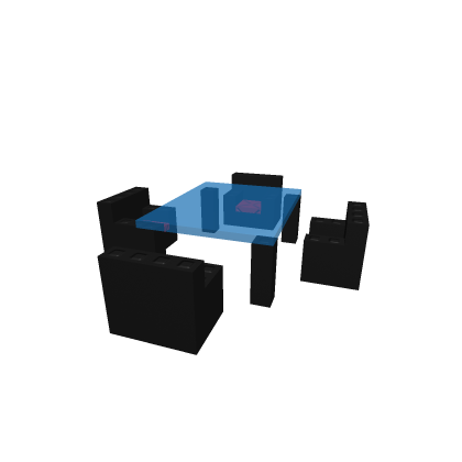 Chairs with a glass table