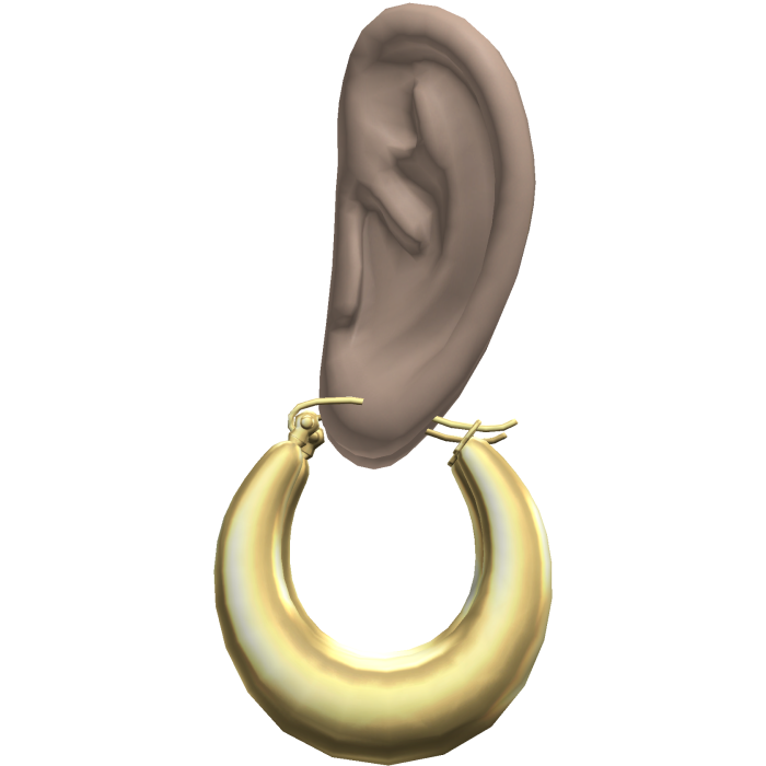 Lightweight Vintage Hoop Earrings Ears