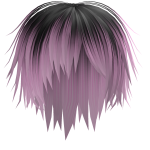 Messy Bangs Ombre Emo Hair Light Pink