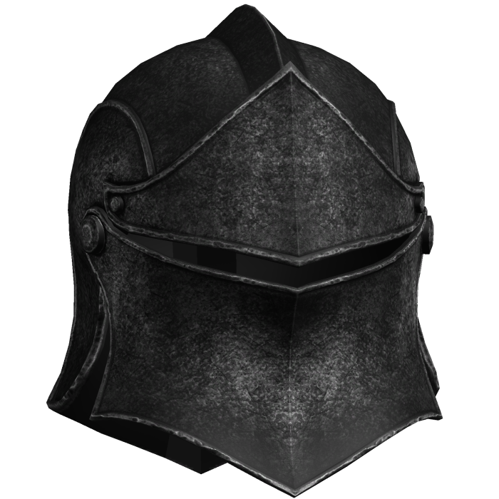 Black Medieval Knight Helmet