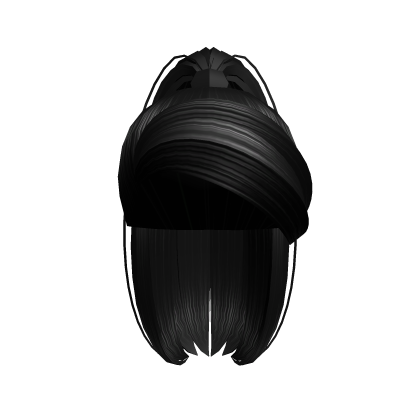 Glamorous Ponytail in Black Roblox item