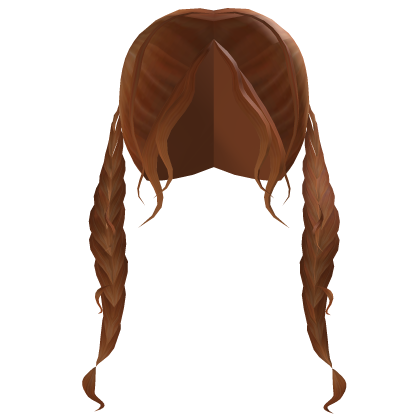 Braided Princess Pigtails Wavy In Ginger