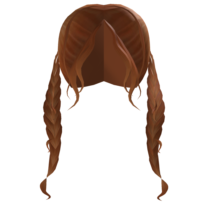 Braided Princess Pigtails Wavy In Ginger
