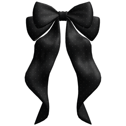 Big Hair Ribbon Bow Black White Polka Dots Roblox item