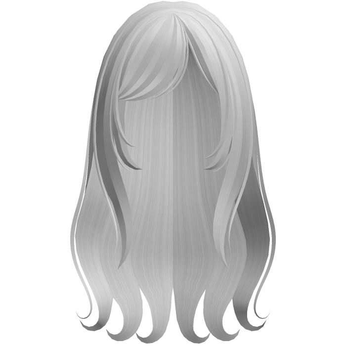 white wispy wavy gothic moe long layered hair