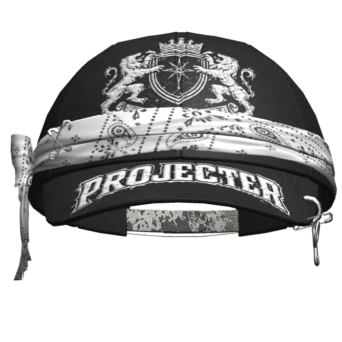 Y2k Bandana Cap Black&White