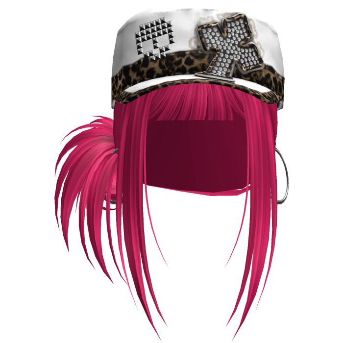 Gyaru Hair w/ Cap & Earrings