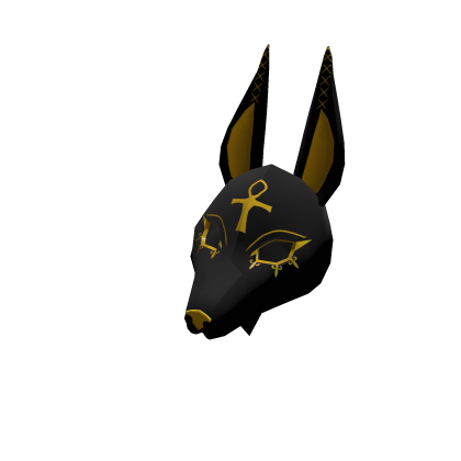 Ancient Egyptian Anubis mask - gold & black Roblox item