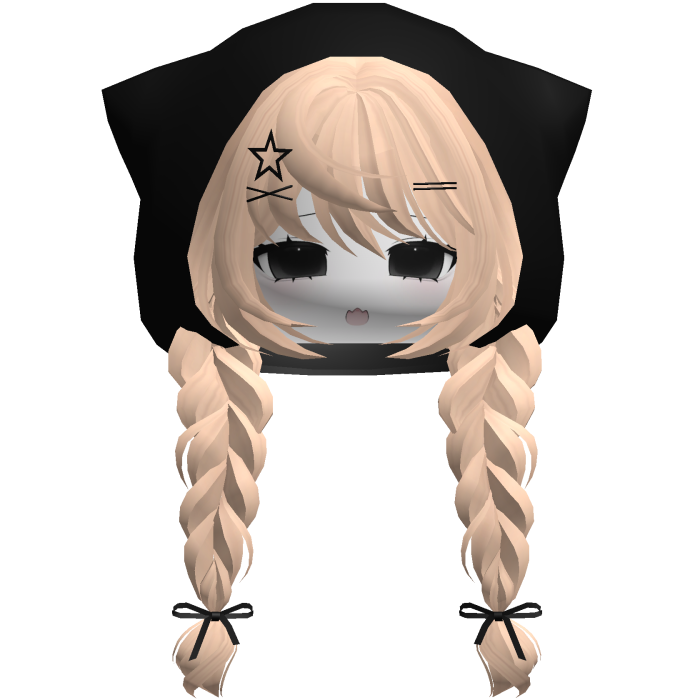 emo moe keri hair w anime girl face white blonde