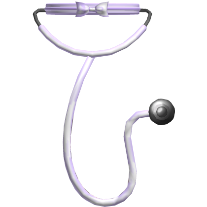 cute lavender purple nurse stethoscope with bow Roblox item