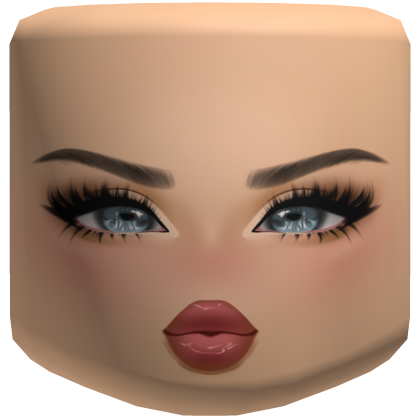 Blue Eye Fierce Diva Glam Makeup Face Light Orange Roblox item
