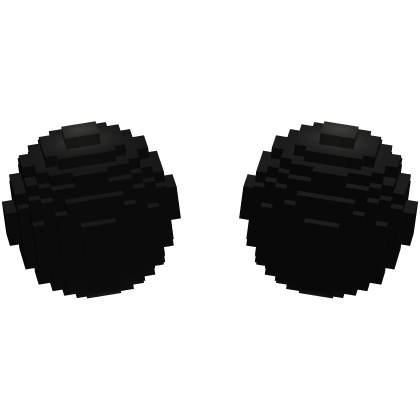 pixel hair add on space buns black  Roblox item