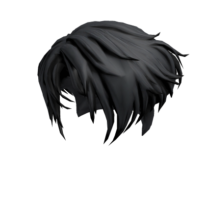 Messy, vibrant black hair Roblox item