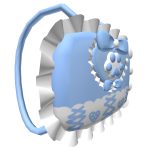 Blue Ruffled Backpack