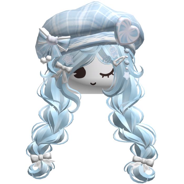 ♡ Christmas Preppy Holiday Braids (Blue)