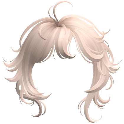 Messy Fluffy Swirly Curly Anime Bangs in Platinum Roblox item
