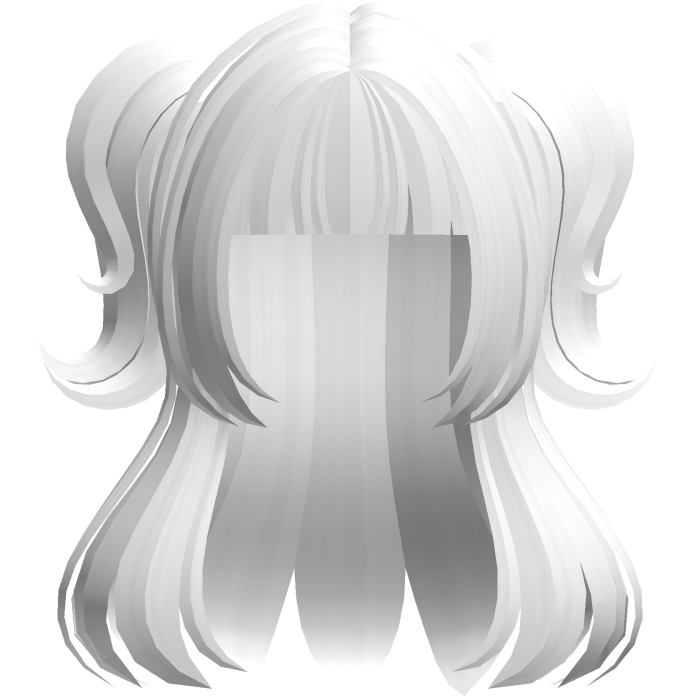 🐾 cute swirly half up doll tween hair white