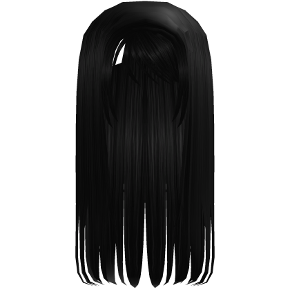 Black Straight Moe Anime Hair