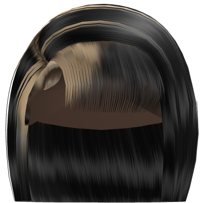 𝓭 Side Part Bob w/ Bangs (Black/Blonde)