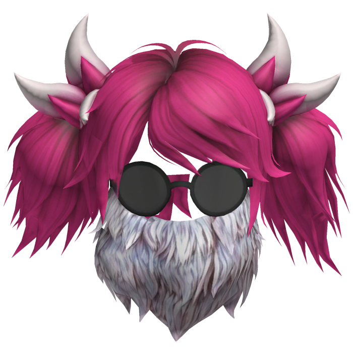 FF TRYHARD HAIR WHITE BEARD