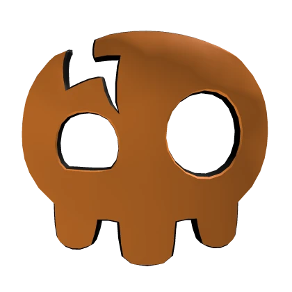 Orange Cracked Skull Mask | Roblox Item - Rolimon's