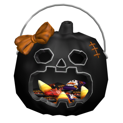 halloween black pumpkin candy basket Roblox item
