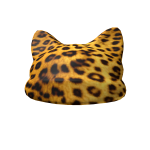 [CODE: GL3] Golden Leopard Beanie w/ Kitty Ears