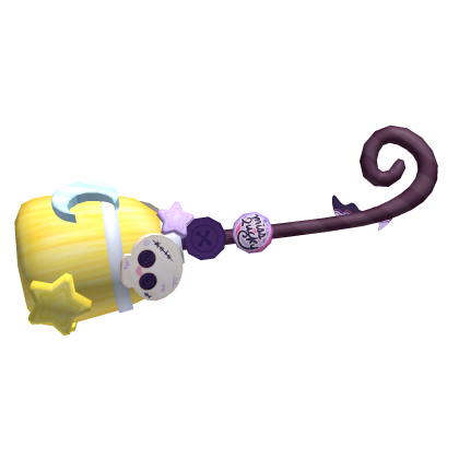♡ Cutesy cat witch halloween skull purple broom Roblox item