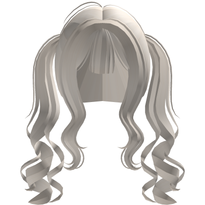 cute front curly pigtails w bangs in blonde