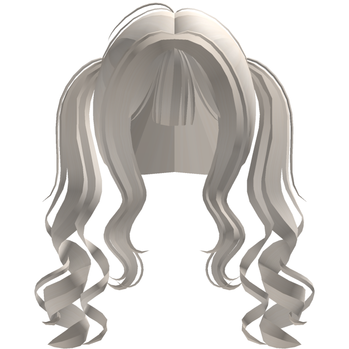 cute front curly pigtails w bangs in blonde