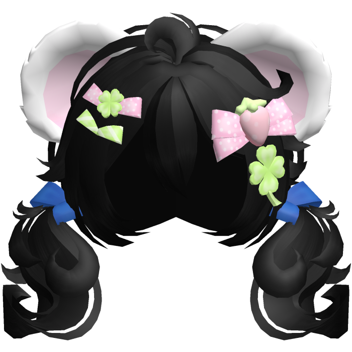 🍀 bijou hamster clover pigtails in black