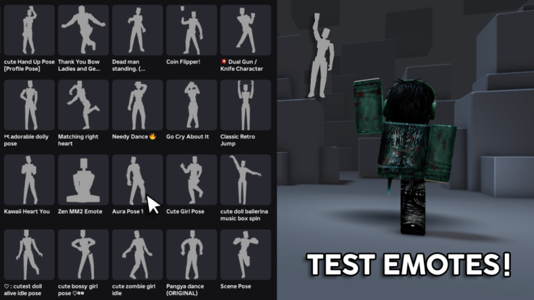 Saris Emotes Shop 🤍 Dances, Poses, Matching! screenshot 1