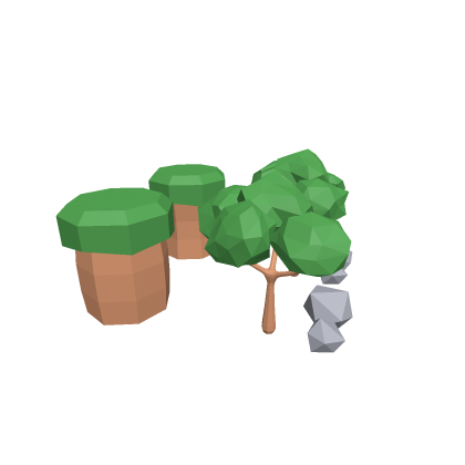 Simulator Assets (Trees, rocks and borders)