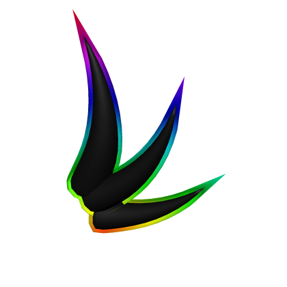 Left Cartoony Rainbow Shoulder Spikes