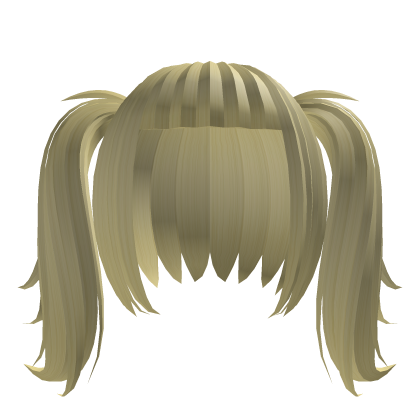 Cute doll fluffy short pigtails in blonde