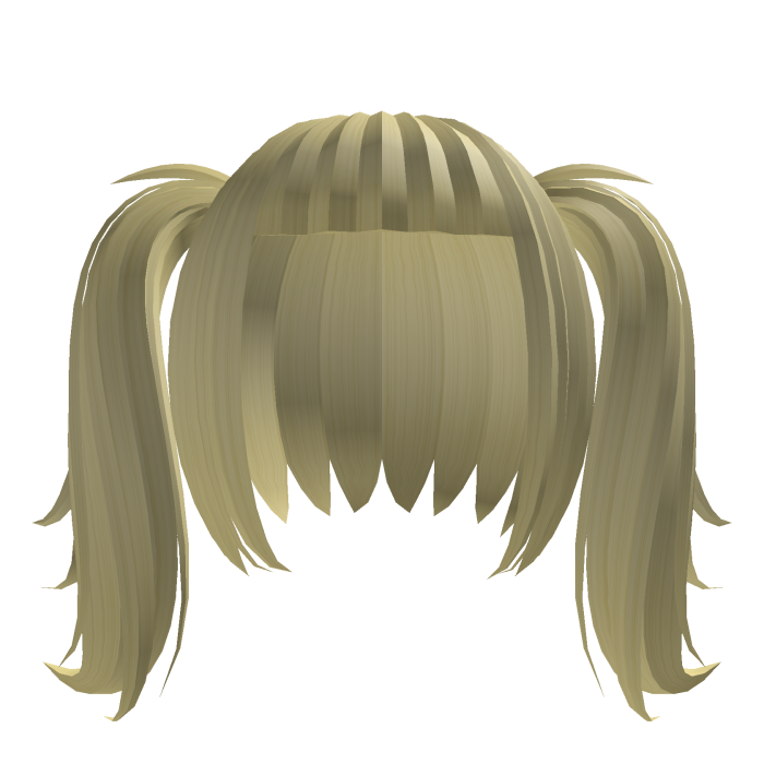 Cute doll fluffy short pigtails in blonde