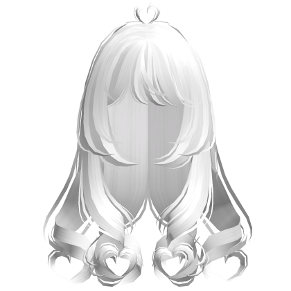 Cute Wispy Long Hearts Hair White