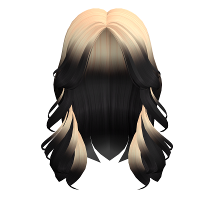 Blonde to Black Wavy Girl Hair Roblox item