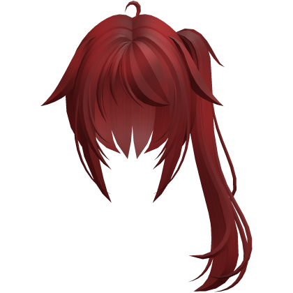 moe vkei emo messy ponytails w tufts red