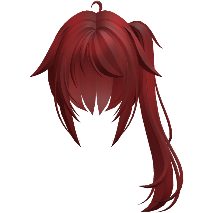 moe vkei emo messy ponytails w tufts red