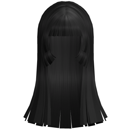 cute shoujo doll long hime cut in black Roblox item
