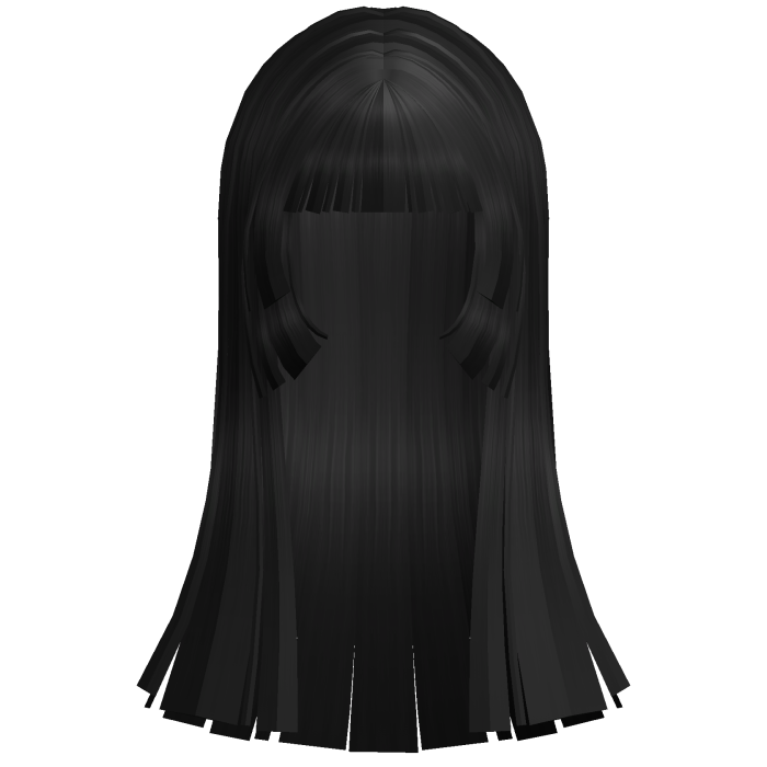 cute shoujo doll long hime cut in black