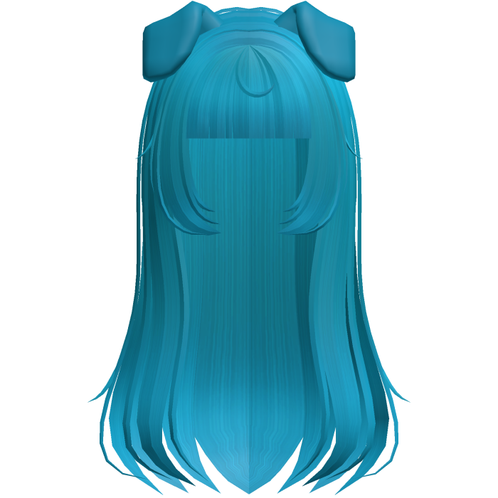 kawaii long soft puppy hair in cyan
