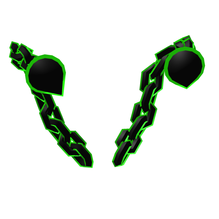 Cartoony Black And Green Neon Chains