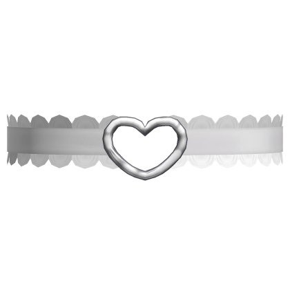 ♡﹕adorable heart choker in white Roblox item