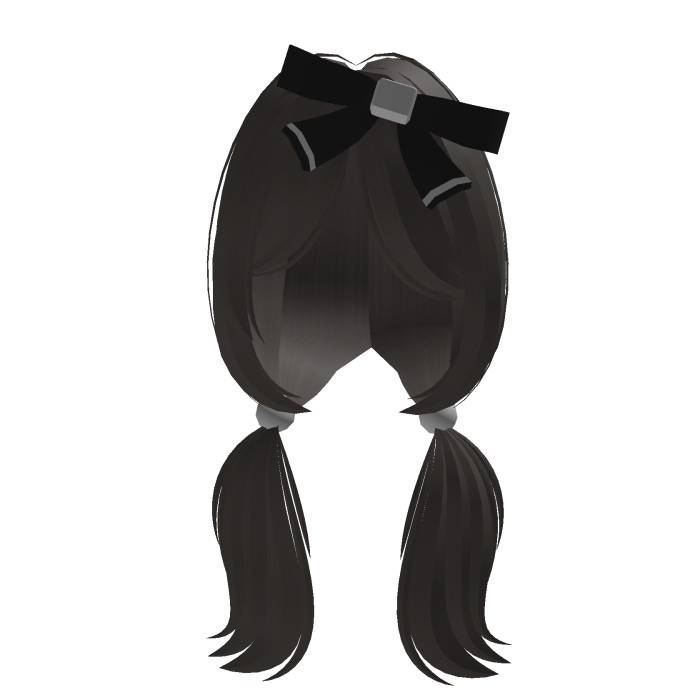 Brown Hair With Black Bow