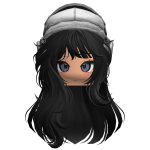 Wavy Long Hair w Cute Girl (Black)