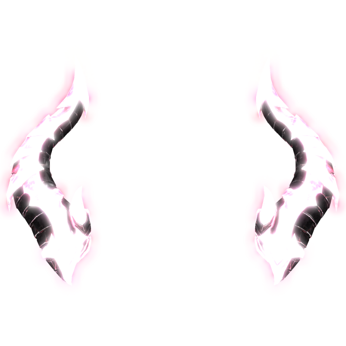 (Emissive) Glowing Black/Pink Demon Horns